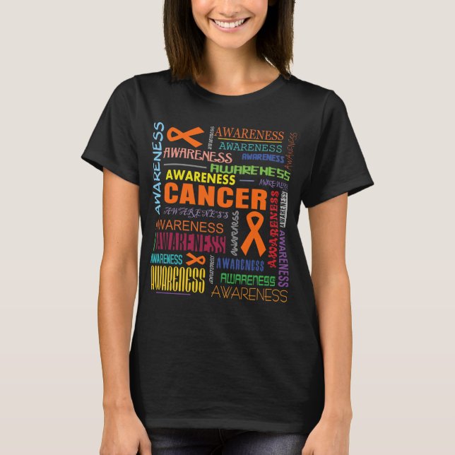 T-shirt Collage de sensibilisation à la leucémie (Devant)