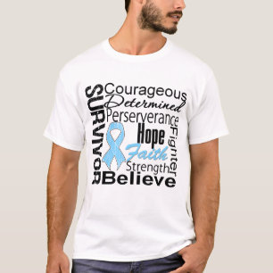 T-shirt Collage de survivant de cancer de la prostate