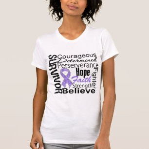 T-shirt Collage de survivant de lymphome de Hodgkins