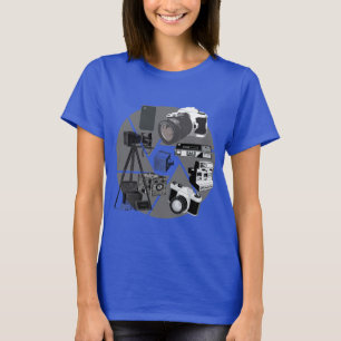 T-shirt Collage de temps d'appareil-photo
