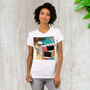 T-shirt Collage de voyage avec des sites touristiques embl
