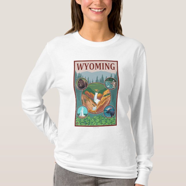 T-shirt Collage de WyomingWyoming (Devant)