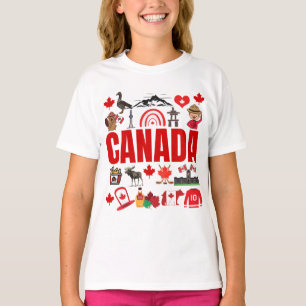 T-shirt Collage des symboles de Cute Canada