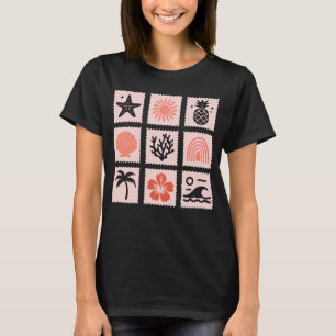 T-shirt Collage des timbres de nature