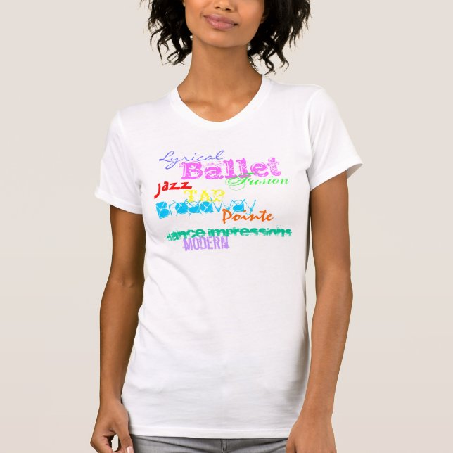 T-shirt Collage d'impressions de danse (Devant)