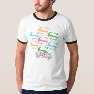 T-shirt Collage en pastel de logo de Supergirl