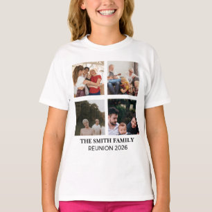 T-shirt Collage Multi-Photos Personnalisé Réunion de Famil