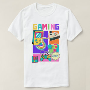 T-shirt Collage néon de jeux vidéo rétro des années 90