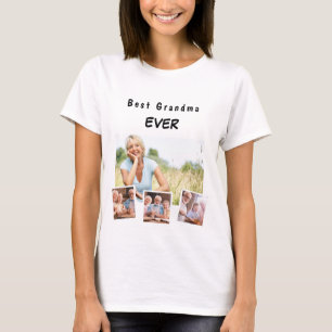 T-shirt collage photo de famille de grand-mère