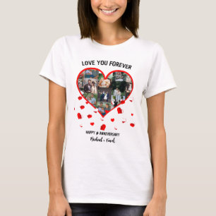 T-shirt Collage photo de l'anniversaire de mariage personn