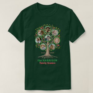 T-shirt Collage photo de l'arbre de la réunion familiale 