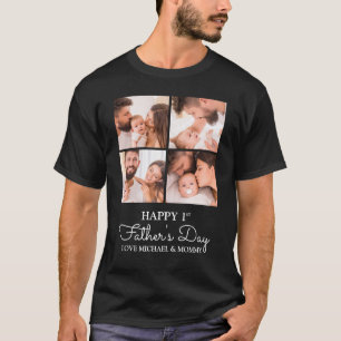 T-shirt Collage photo de première Fête des pères personnal
