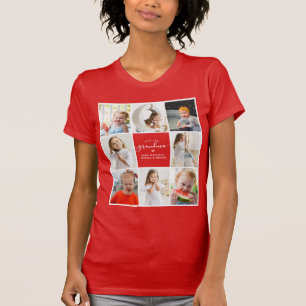 T-shirt Collage photo élégant moderne 'Je t'aime grand-mèr