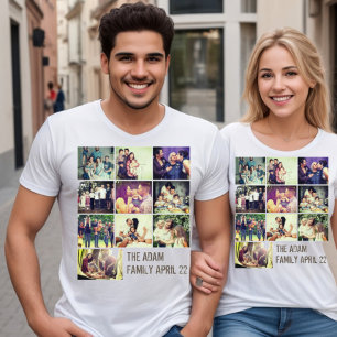 T-shirt Collage photo et texte personnalisé