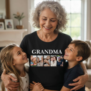 T-shirt Collage photo grand-mère personnalisé cadeau perso