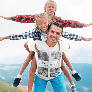 T-shirt Collage photo moderne   Nous Vous Aimons Papa