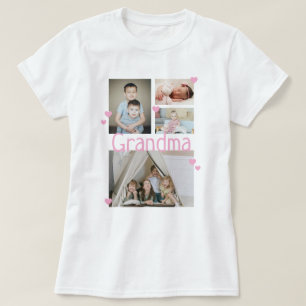 T-shirt Collage Photo Personnalisé Avec Coeurs