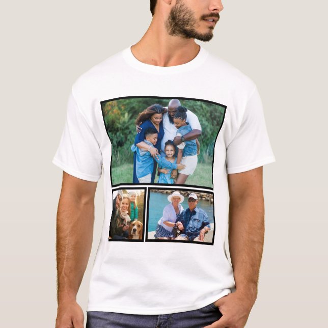 T-shirt Collage photo personnalisé de conservation moderne (Devant)