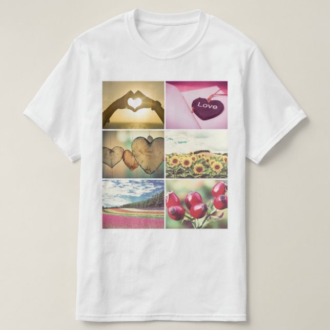 T-shirt Collage photo personnalisé personnalisé personnali (Design devant)