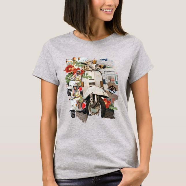 T-shirt Collage Scooter Vintage (Devant)