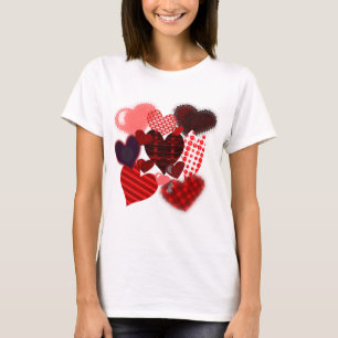 T-shirt Collage texturisé de coeur