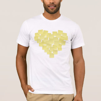 T-shirt collant jaune de notes