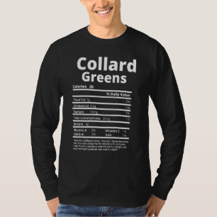 T-shirt Collard Greens Nutrition Facts Drôle Thanksgiving
