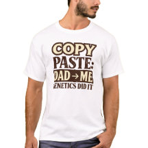 Colle Papa Moi Génétique Citation Humour Minimalis