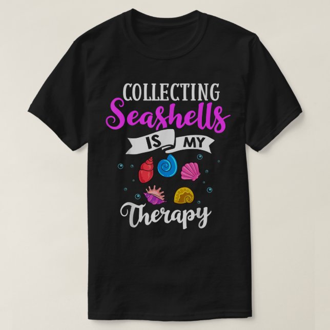 T-shirt Collecte de coquillages de coquillages de coquilla (Design devant)