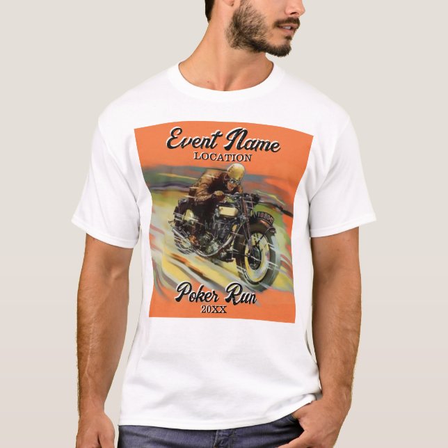 T-shirt Collecte de fonds Motorcycle Poker Exécuter Person (Devant)
