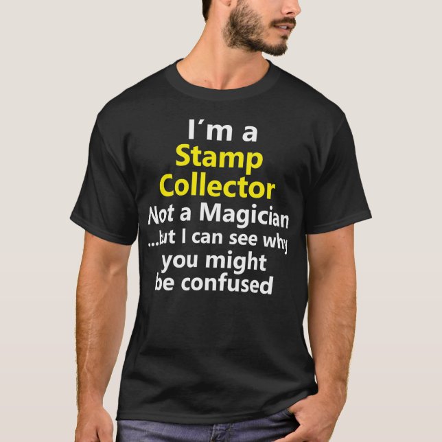 T-shirt Collecteur de timbres amusants Hobby Collection de (Devant)