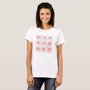 T-shirt Collection Arc-en-ciel Ruban Rose Aquarelle Rayure