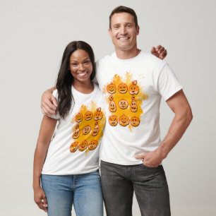 T-shirt Collection Carvings citrouilles Funny Halloween