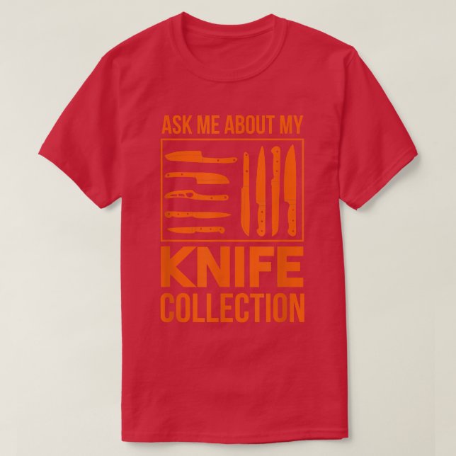 T-shirt Collection Couteau Jetant Couteau Chefs & Cuisine  (Design devant)