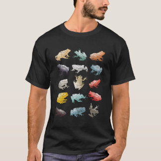 T-shirt Collection d'animaux tropicaux crapauds Grenouille