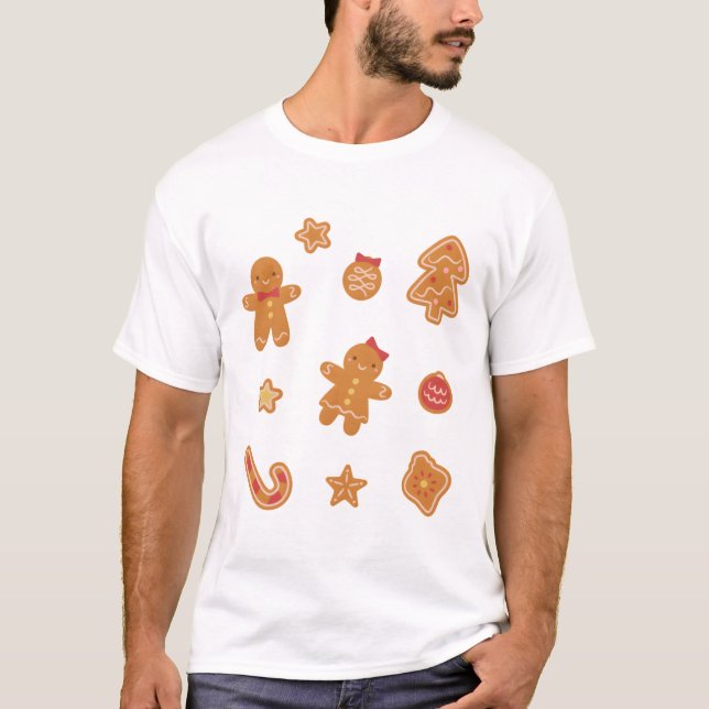 T-shirt Collection de biscuits de Noël (Devant)