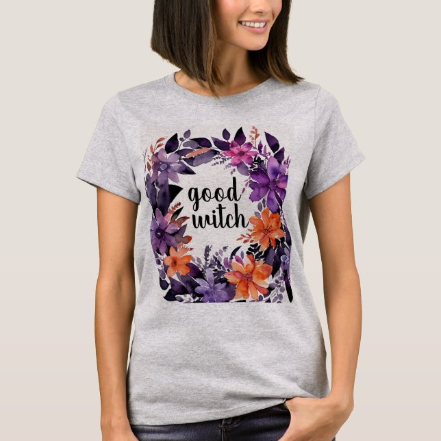 T-shirt Collection de germes florales Halloween Elégance é (Devant)