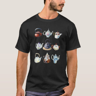 T-shirt Collection de pots à thé pour le thé Théières