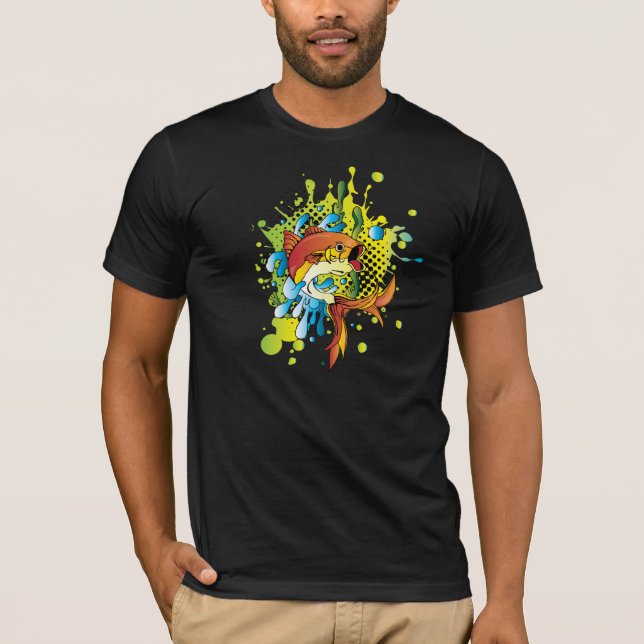T-shirt Collection de tatouage de poissons (Devant)