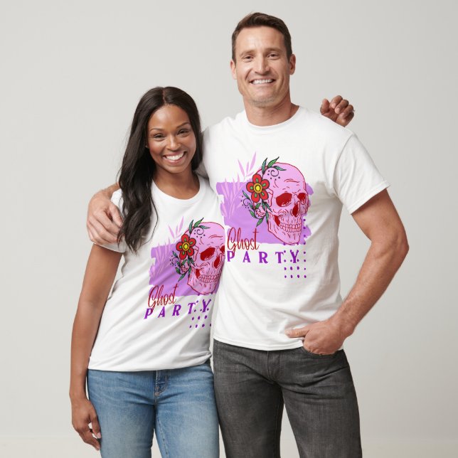 T-shirt Collection de timbres d'Halloween "Fête fantôme" s (Unisexe)