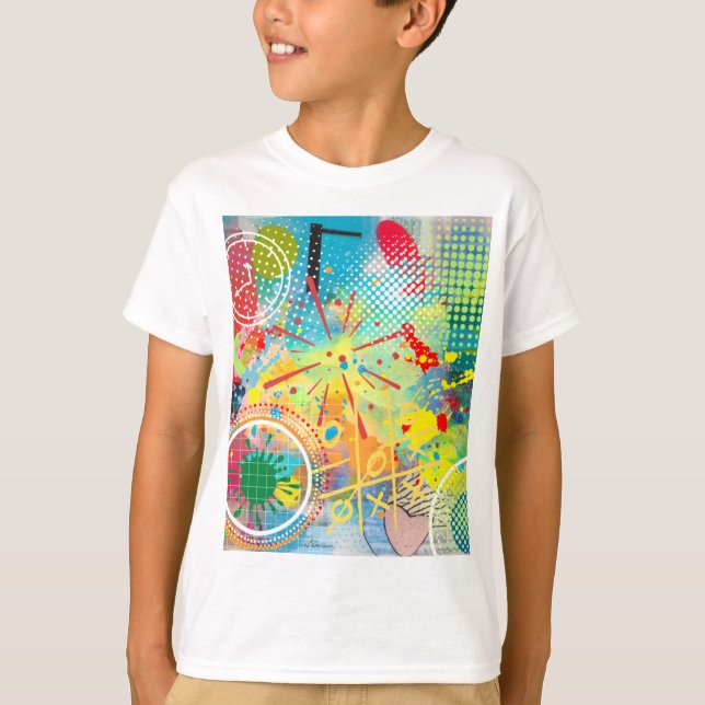 T-shirt Collection d'explosions de couleur (Devant)