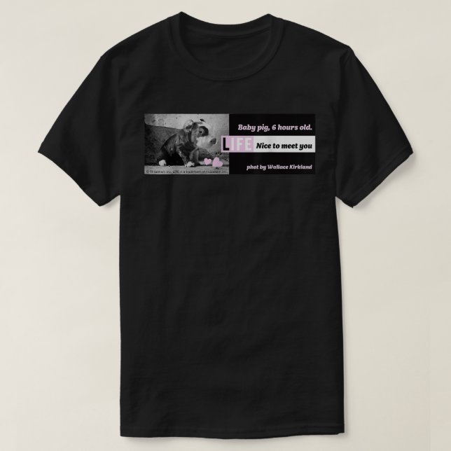 T-shirt Collection d'images LIFE _ Cochon bébé 01 (Design devant)