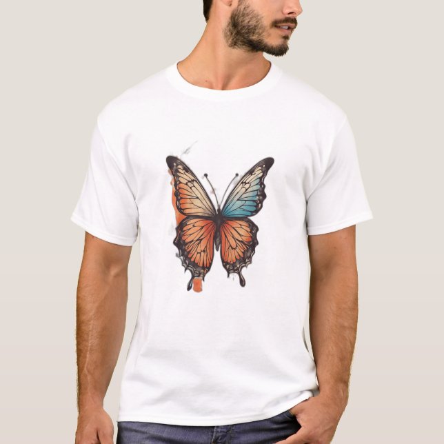 T-shirt Collection Élégance Fluttering - Ailes Papillon (Devant)