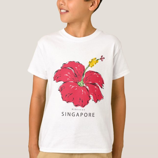 T-SHIRT COLLECTION HIBISCUS DE SINGAPOUR (Devant)