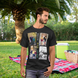 T-shirt Collection photo personnalisée 4 Meilleur papa Fêt