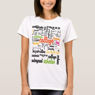 T-shirt College Education Word Cloud patterns