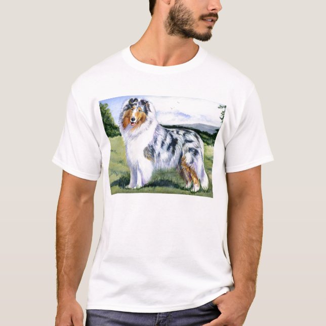 T-shirt Colley bleu de Merle (Devant)