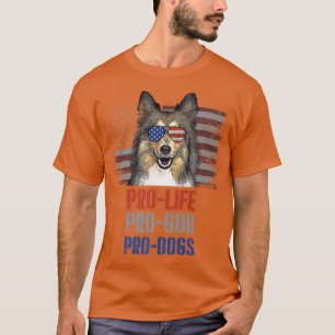 T-shirt Collie Anti-avortement Pro God Pro Dogs Premium