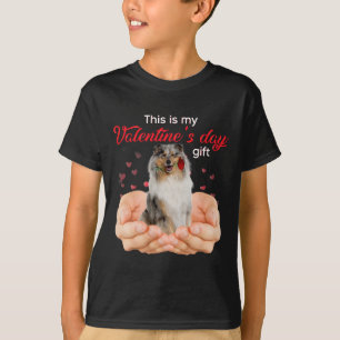 T-shirt Collie Brut C'Est Mon Pajama De La Fête Des Valent