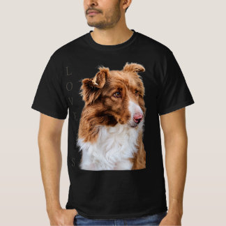 T-shirt Collie Chien Brown À La Frontière Pour Amoureux de